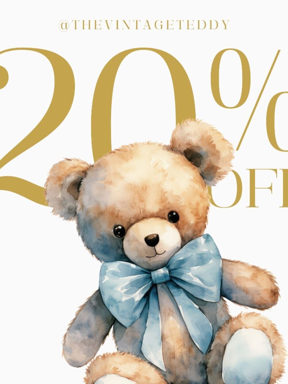 20% Off Sale at The Vintage Teddy!